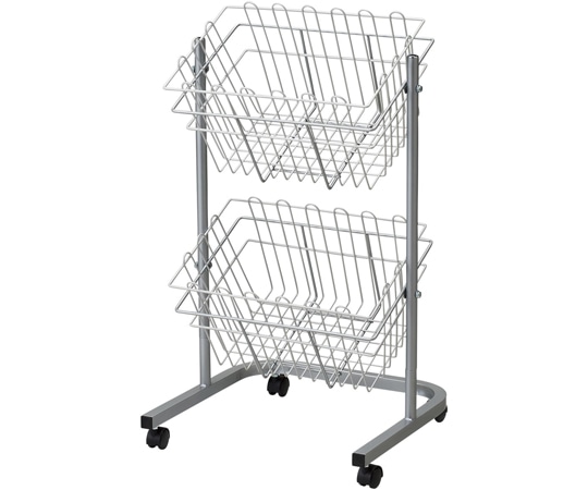 アズワン 2段投げ込みバスケット(スチールカゴ)角型 61-818-79-3 1個（ご注文単位1個）【直送品】