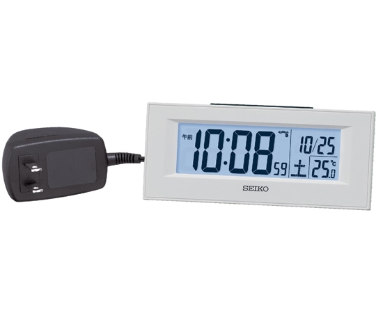 セイコー 交流式電波デジタル時計 64×154×39mm 白 DL218W 1個(ご注文単位1個)【直送品】