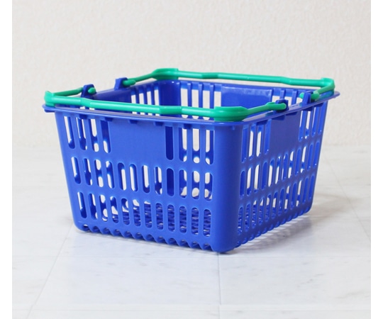 大和産業 買い物かご ブルー×グリーン 5個入 SL-1 1セット（ご注文単位1セット）【直送品】