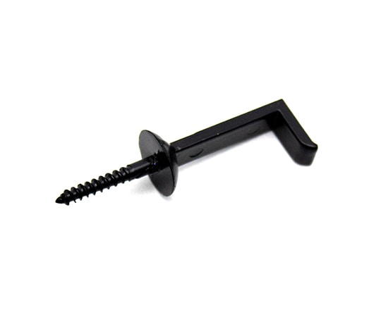 山口安製作所 額用木部受金具 ネジ足昭和折釘 黒 23mm 2個入 Y-7100-2 1セット(ご注文単位1セット)【直送品】