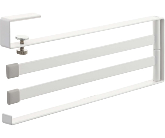 山崎実業 戸棚下布巾ハンガー プレート ホワイト 2442 1個（ご注文単位1個）【直送品】