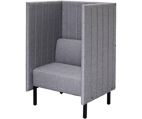 アール・エフ・ヤマカワ カッコ ファブリックソファ W800×H1230 ライトグレー 両側パネルタイプ RFFBS-8012LGR 1台（ご注文単位1台）【直送品】