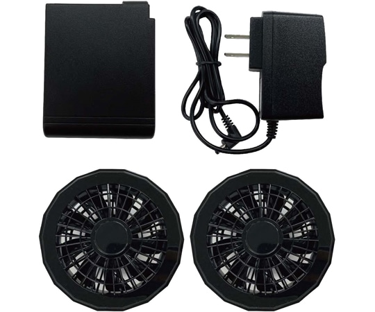 関西ファッション連合 空調エアコンR服用ファン/バッテリー/充電器 カゼクル 黒 BR-283SET 1セット(ご注文単位1セット)【直送品】