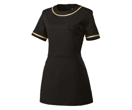 MICHEL KLEIN(ミッシェルクラン) チュニック ブラック SS ストレッチラチネ 袖丈17.5cm MK-0022 1着（ご注文単位1着）【直送品】