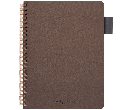 LIHITLAB オープンリングノート(合皮表紙)ブラウン N2993-9 1冊(ご注文単位1冊)【直送品】