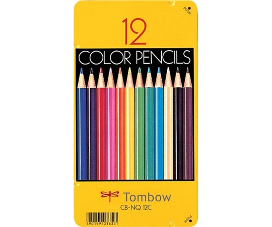 トンボ鉛筆 缶入色鉛筆 12色 NQ CB-NQ12C 1セット(ご注文単位1セット)【直送品】