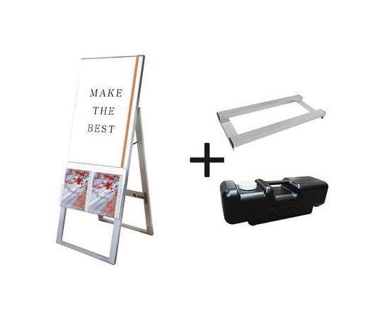 常磐精工 カタログケーススタンド看板 Uタイプ A2片面 ウエイトアーム・水タンクセット KCSKU-A2K-3SET 1個（ご注文単位1個）【直送品】