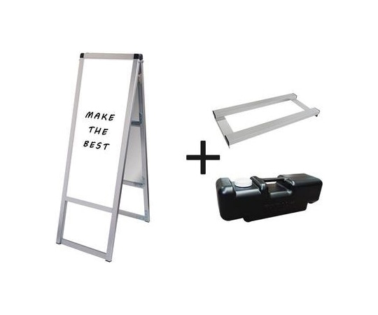 常磐精工 バリウススタンド看板 ホワイトボード A3縦縦両面 ウエイトアーム・水タンクセット VASKWB-A3TTR-3SET 1個（ご注文単位1個）【直送品】