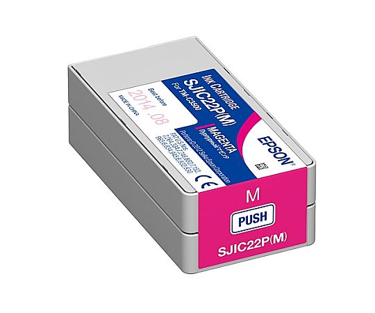 エプソン TM-C3500用 インクカートリッジ(マゼンタ) SJIC22PM 1個(ご注文単位1個)【直送品】