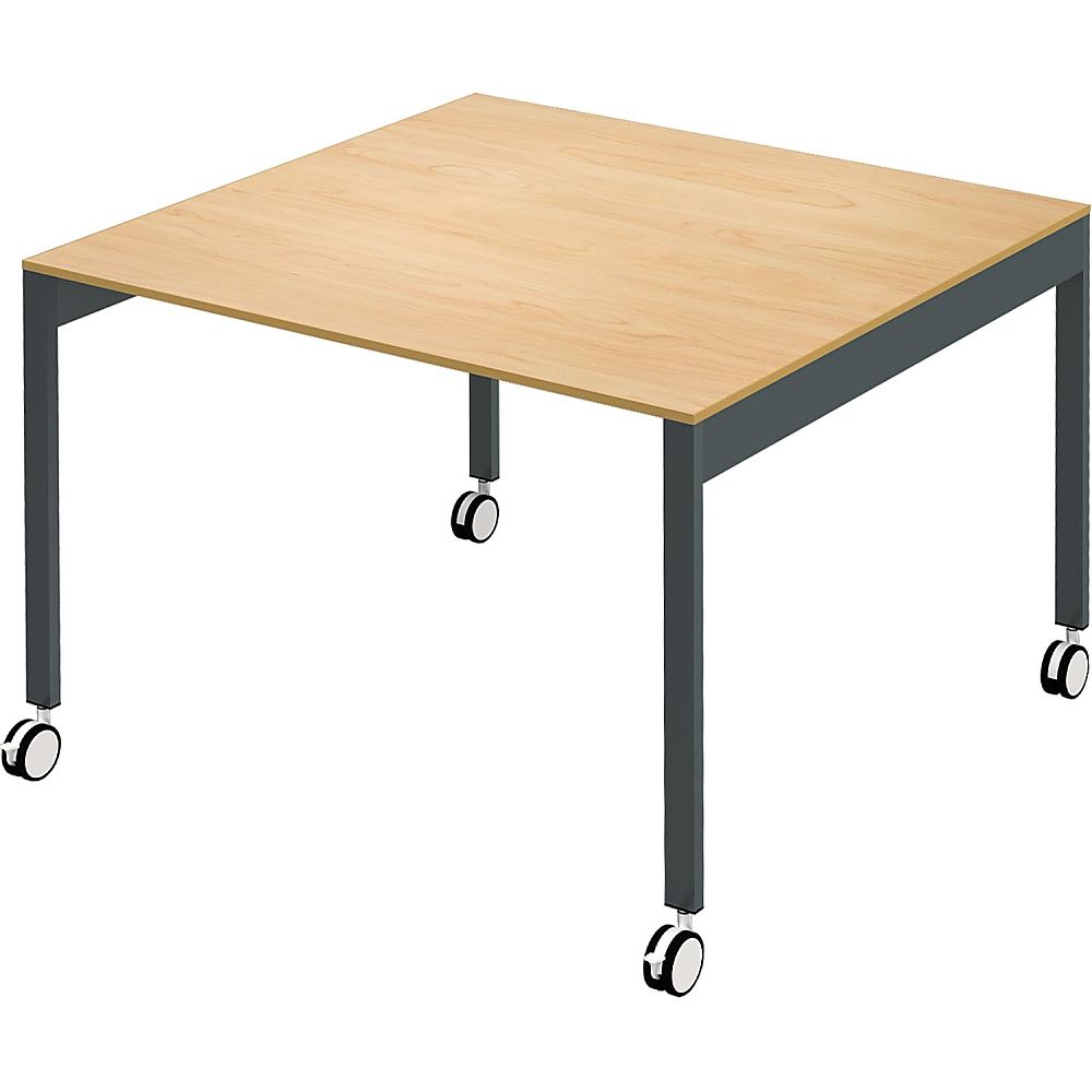 Y2K スリムフリーアドレスデスク1010 キャスター仕様 ナチュラル 1個(ご注文単位1個)【直送品】