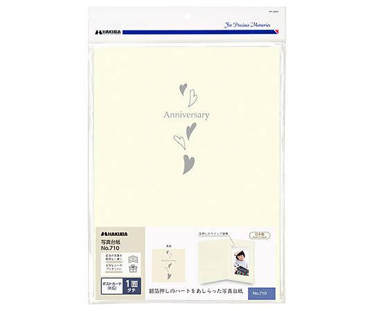 ハクバ写真産業 普通台紙 NO.710 KG 1面 タテ M710-PCT-1 1個(ご注文単位1個)【直送品】