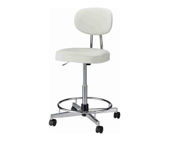 ライオン事務器 導電チェアー(足掛付/ホワイト) EA956XA-174 1個 (ご注文単位1個)【直送品】