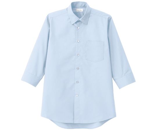 ボンマックス メンズレギュラーカラー七分袖シャツ サックス LL FB5042M 1枚（ご注文単位1枚）【直送品】