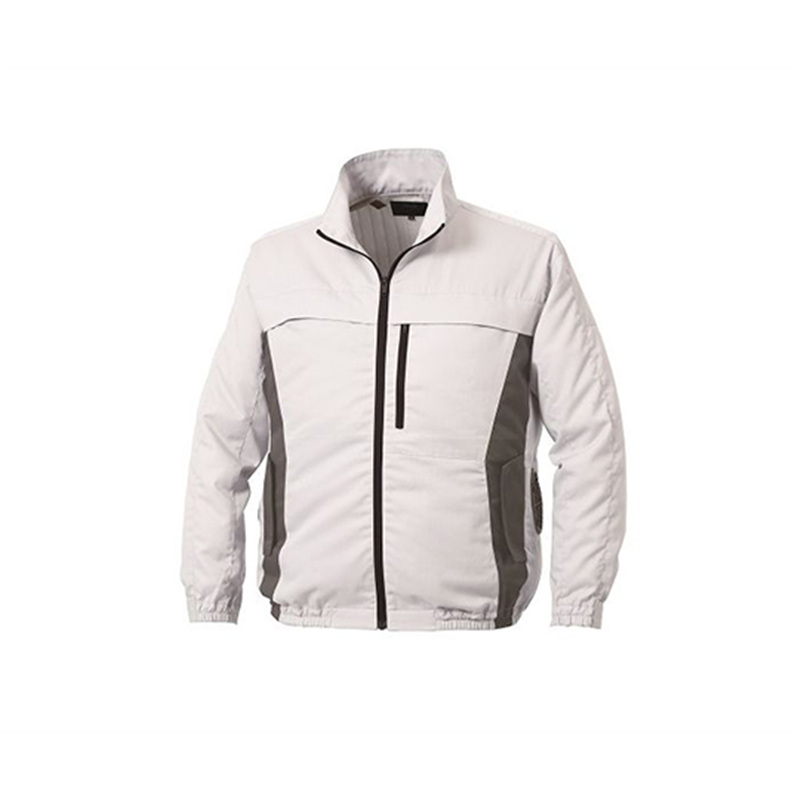 空調服 長袖ブルゾン(エプロン付)+ 空調服Rスターターキット チャコールグレー L KU92340+SKSP02G 1セット(ご注文単位1セット)【直送品】