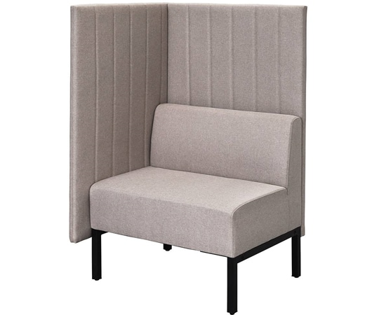 アール・エフ・ヤマカワ カッコ ファブリックソファ W760×H1230 ベージュ 片側パネルタイプ RFFBS-7612BEK 1台（ご注文単位1台）【直送品】