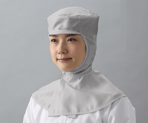 ガードナー スタンダードツバ付きクリーンフード(グレー) Lサイズ CB4047-7 1枚 (ご注文単位1枚)【直送品】