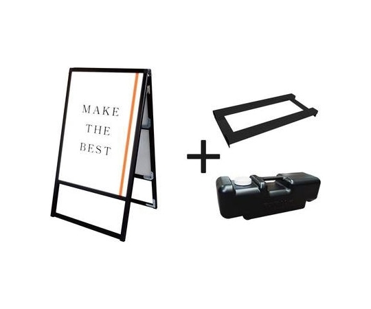 常磐精工 ブラックバリウススタンド看板LED B2両面 ウエイトアーム・水タンクセット BVASKLED-B2R-3SET 1個（ご注文単位1個）【直送品】