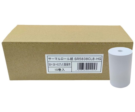 クリエイティア 感熱ロール紙 幅58mm 10巻入 SR5838CL8-HGX10 1パック（ご注文単位1パック）【直送品】