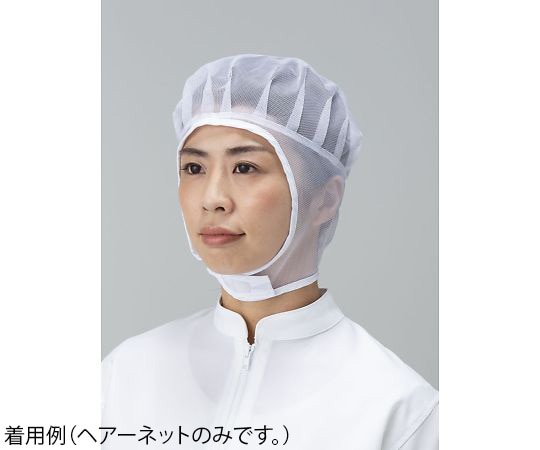 東洋リントフリー ヘアーネット 衿元面ファスナー止め L JZ503C-01 L 1袋 (ご注文単位1袋)【直送品】