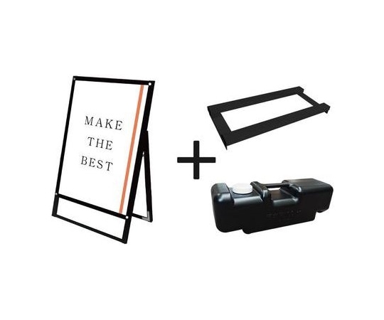 常磐精工 ブラックポスター用スタンド看板 B1片面ブラック ウエイトアーム・水タンクセット BPSSK-B1KB-3SET 1個（ご注文単位1個）【直送品】