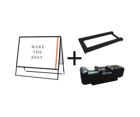 常磐精工 ポスターグリップスタンド看板 屋外用 B0横両面ブラック ウエイトアーム・水タンクセット PGSK-B0YRB-G-3SET 1個（ご注文単位1個）【直送品】