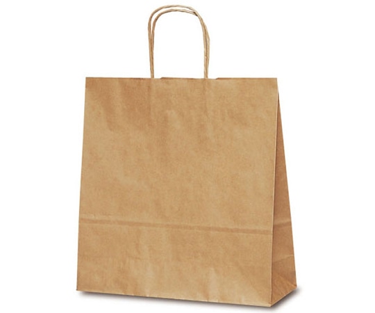 ベルベ 紙袋 自動紐手提袋 T-6 茶無地 200枚 1696 1ケース（ご注文単位1ケース）【直送品】