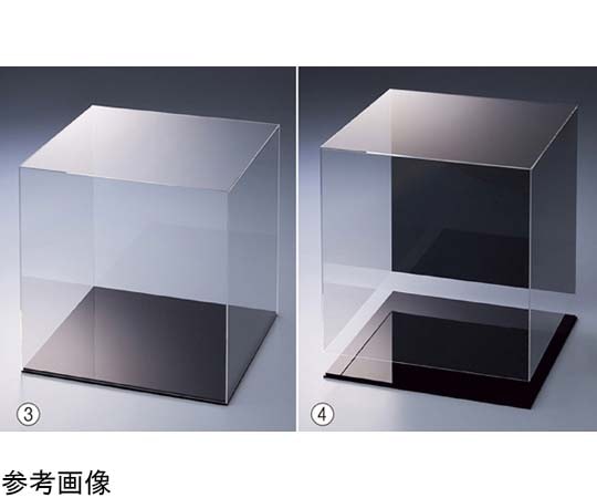 アズワン ディスプレイケース 底・背面 黒 61-757-1-4 1個（ご注文単位1個）【直送品】