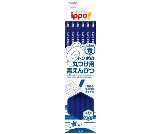トンボ鉛筆 ippo!丸つけ用 青えんぴつ 1ダース(12本入) CV-KIP 1ダース（ご注文単位1ダース）【直送品】