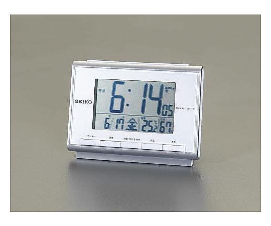 エスコ 83x120x48mm [電波]目ざまし時計 EA798CS-56 1個(ご注文単位1個)【直送品】