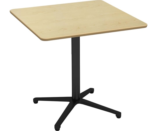 Y2K カフェテーブル 75cm 角 アルミX脚ブラック ナチュラル 1個(ご注文単位1個)【直送品】