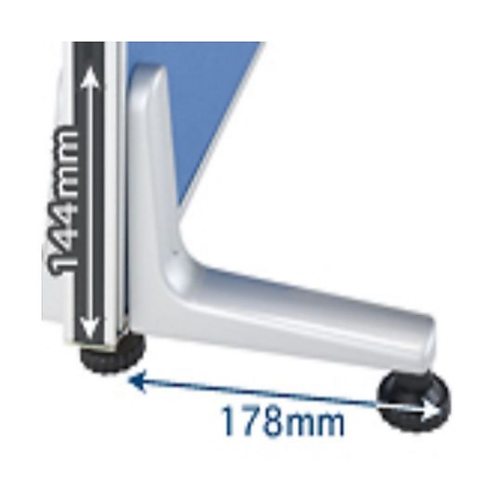 カグクロ ローパーテーション用 安定脚 アジャスタータイプシルバー PN-AK 1個(ご注文単位1個)【直送品】