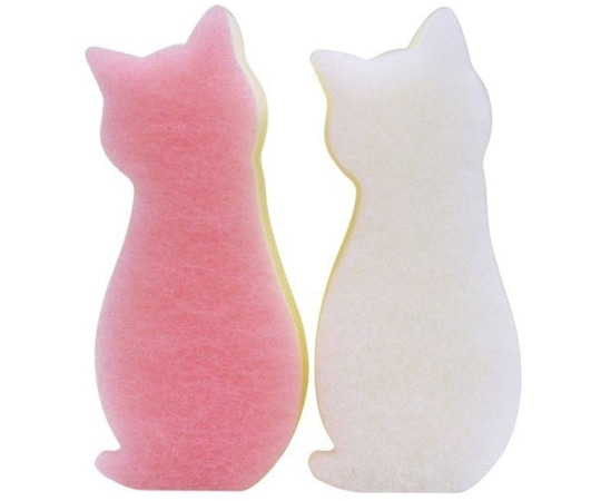 ワイズ ASSO CARAful 抗菌ソフト キッチンスポンジ ねこ 2個組 AS-004 1セット(ご注文単位1セット)【直送品】
