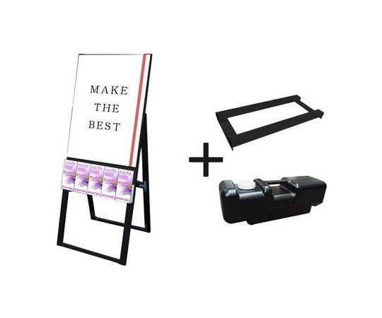 常磐精工 ブラックパンフレットケーススタンド看板 Uタイプ B2片面 ウエイトアーム・水タンクセット BPCSKU-B2K-3SET 1個（ご注文単位1個）【直送品】