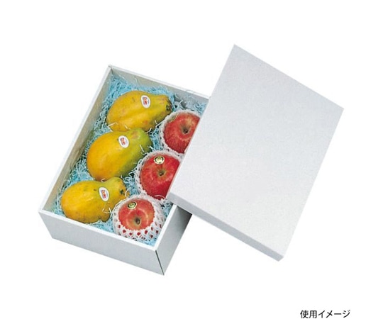 ヤマニパッケージ 青果用贈答箱 ホワイト(中) 50枚 L-177 1ケース（ご注文単位1ケース）【直送品】