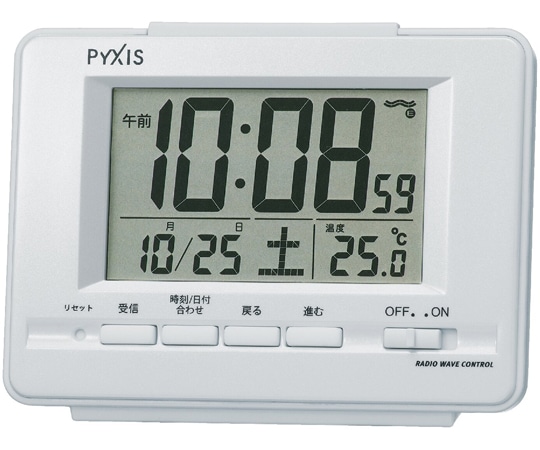 セイコー 電波デジタル目覚まし時計 90×123×46mm 白 NR535H 1個(ご注文単位1個)【直送品】