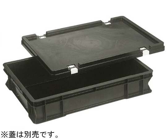 岐阜プラスチック工業 導電性コンテナー 外寸(mm):658×448×122 内寸(mm):616×408×116 B-56-3 1個 (ご注文単位1個)【直送品】