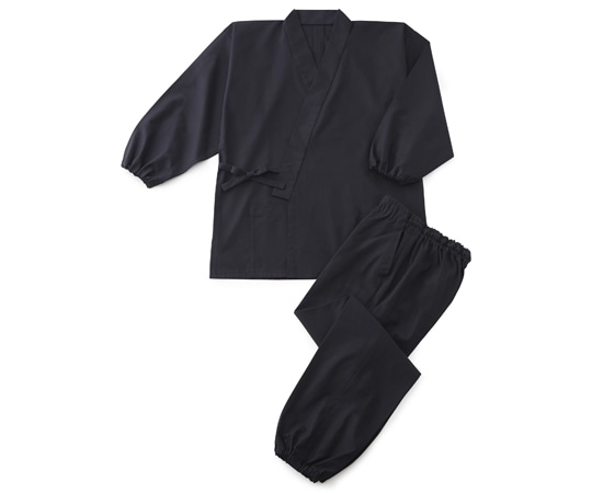 興栄繊商 寂光 綿混平織 京作務衣 黒 LL 596 1枚（ご注文単位1枚）【直送品】