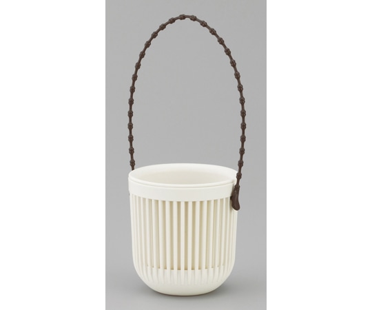 イノマタ化学 吊り鉢 ミニ ホワイト #7075 1個(ご注文単位1個)【直送品】