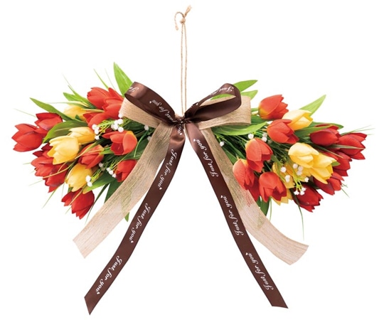 アズワン カラフルチューリップ おしゃれなリアル造花 51×7.5×38cm 33-15-9-1 1個(ご注文単位1個)【直送品】