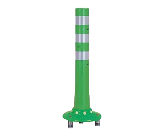 サンポール ガードコーン 可動式 3本脚 広角反射レンズ付 φ80,台座径φ200×H650mm グリーン RBKC3-65(G) 1台(ご注文単位1台)【直送品】