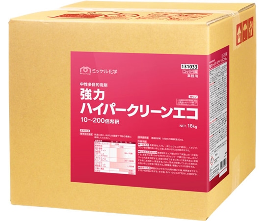 ミッケル化学 強力ハイパークリーンエコ 18kg BIB 1箱(ご注文単位1箱)【直送品】