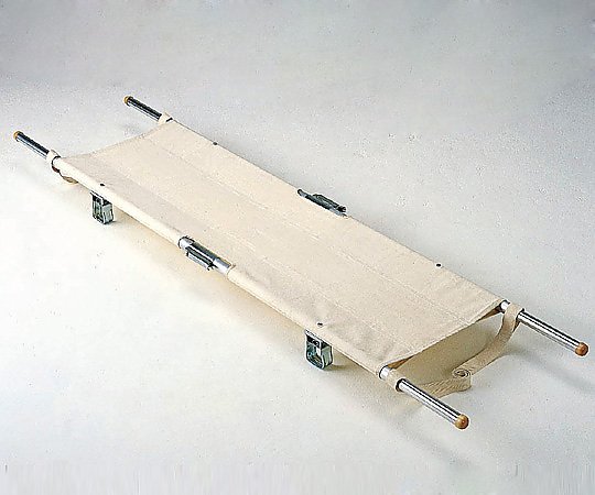 松永製作所(車椅子・介護用品) 四ツ折担架 把手伸縮式 スチール製 1台(ご注文単位1台)【直送品】