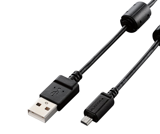 エレコム カメラ接続用USBケーブル(平型mini8pinタイプ) 0.5m ブラック DGW-F8UF05BK 1本（ご注文単位1本）【直送品】