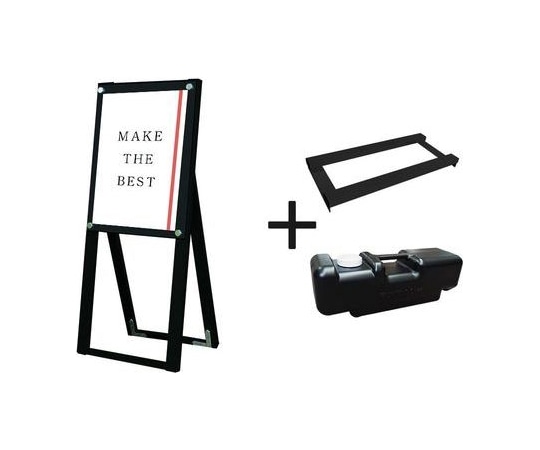 常磐精工 ブラックポスター用スタンド看板 A3縦ハイ片面ブラック ウエイトアーム・水タンクセット BPSSK-A3THKB-3SET 1個（ご注文単位1個）【直送品】