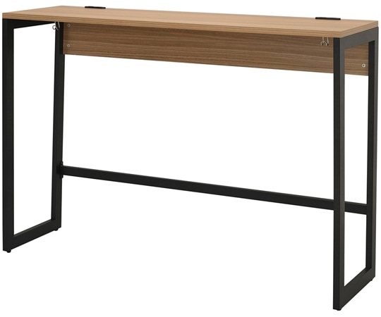 アール・エフ・ヤマカワ リスム ハイデスク W1500×D450 ウォルナット×ブラック脚 2ヶ口コンセント付き RFFHD-1545DM-BL 1台(ご注文単位1台)【直送品】