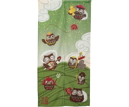 ニーズ ロングのれん(七福ろう) 1-00172-001 1個（ご注文単位1個）【直送品】