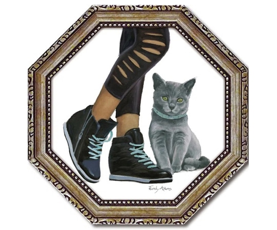 ユーパワー 八角 ミニゲル アートフレーム エミリー アダムス｢キューティー キティ5｣ EA-02553 1個（ご注文単位1個）【直送品】