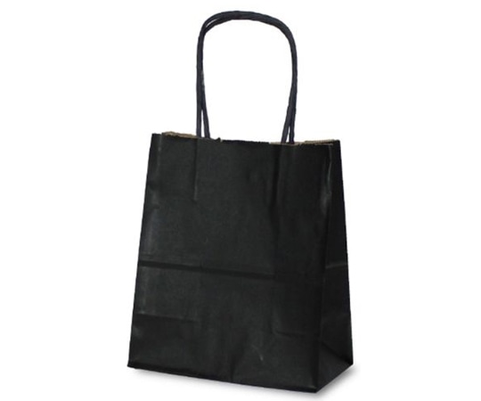 ベルベ 紙袋 自動紐手提袋 T-1 カラー(黒) 200枚 1129 1ケース（ご注文単位1ケース）【直送品】