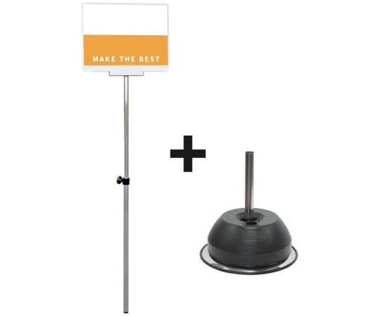 常磐精工 プラカードポール B A4横 ベースセット PCPAP-A4Y-2SET 1個（ご注文単位1個）【直送品】