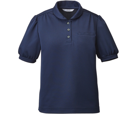 カーシーカシマ ENJOY ポロシャツ COOL HOUND'S TOOTH ネイビー L ESP781 1枚（ご注文単位1枚）【直送品】